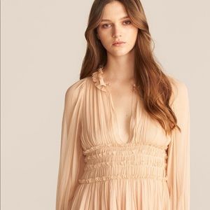 REBECCA TAYLOR Long Sleeve Silk Chiffon Dress size 4